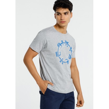 SIX VALVES - T-shirt  Kurzarm Grafik Blau Stone