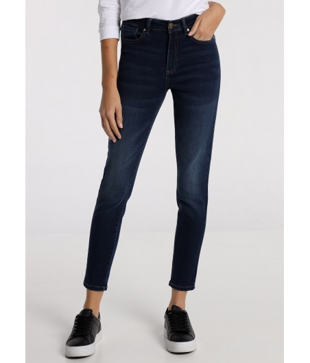 V&LUCCHINO  - Jeans - Jeans skinny taille haute avec ceinture médiane | Taille en pouces