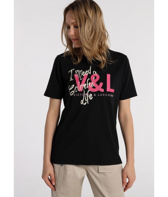 V&LUCCHINO  - Kurzarm-T-Shirt