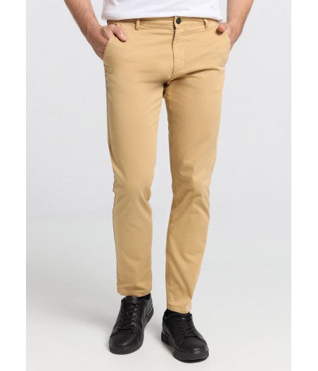 SIX VALVES - Slim   Mid-Rise Chino Trousers | Size in Inches