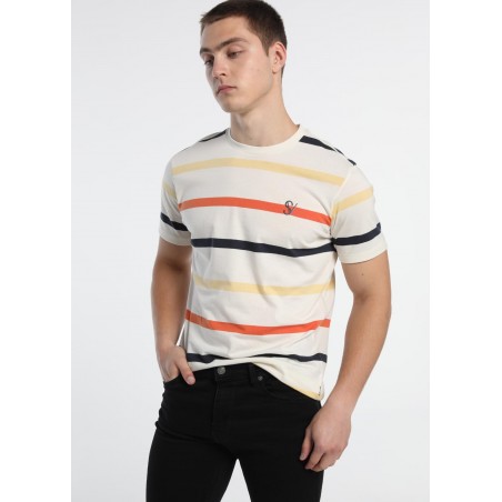 SIX VALVES - T-shirt Woven Stripes short sleeve Woven "Logo" | Confort   | 118263