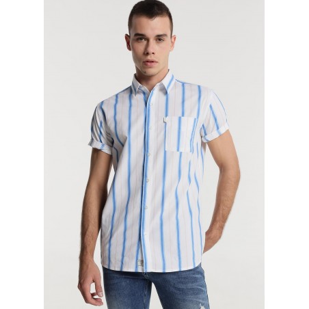 SIX VALVES - Shirt Stripes short sleeve Pocket | Confort   | 118353