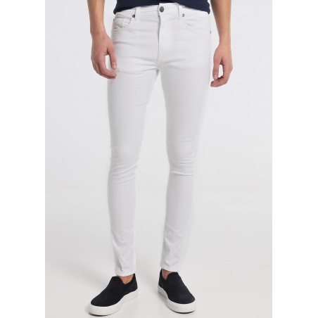 SIX VALVES - Trousers Denim White Skinny  | Mid-Rise | 120870 | Size in Inches