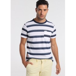BENDORFF - T-shirt short sleeve Woven Stripe with Pocket | Comfort  | 121181