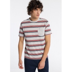 BENDORFF - T-Shirt mit kurzen Armeln und gewebtem Streifen und gewebter Tasche