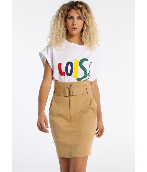 LOIS JEANS - Paper Bag Twill Skirt