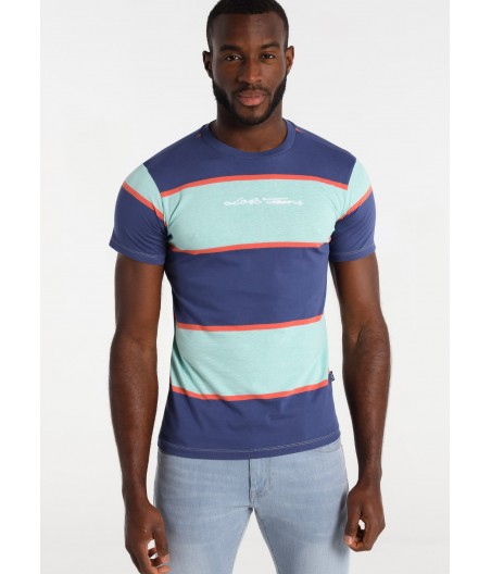 LOIS JEANS - Short Sleeve Woven Stripe T-Shirt