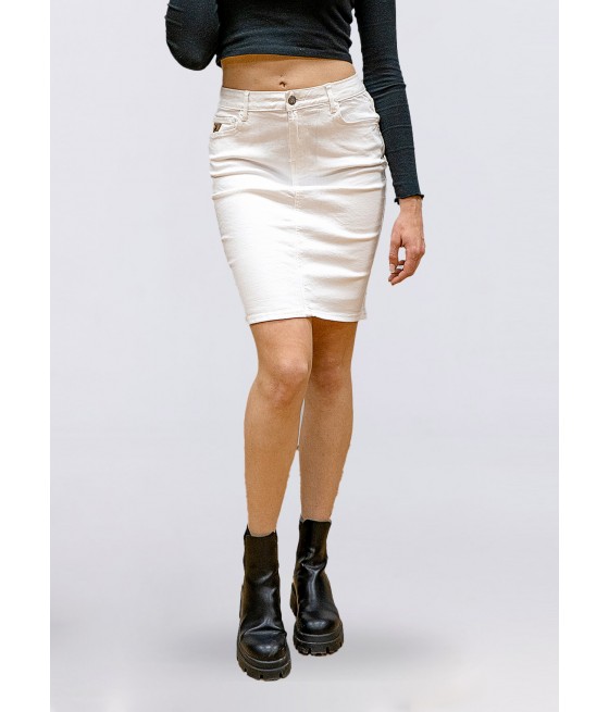 LOIS JEANS - White Denim Skirt