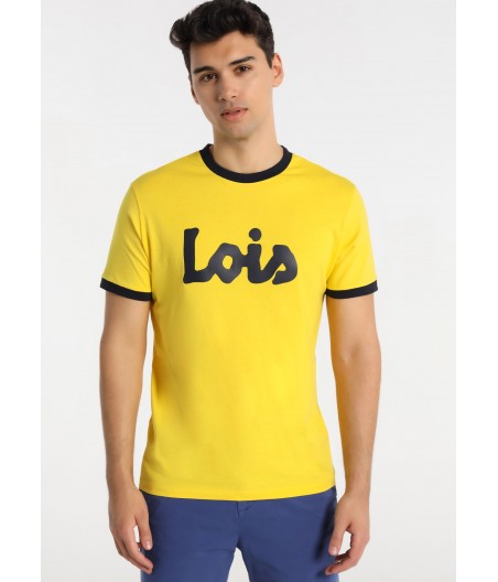 LOIS JEANS - Kurzarm-T-Shirt mit kontrastierendem Logo