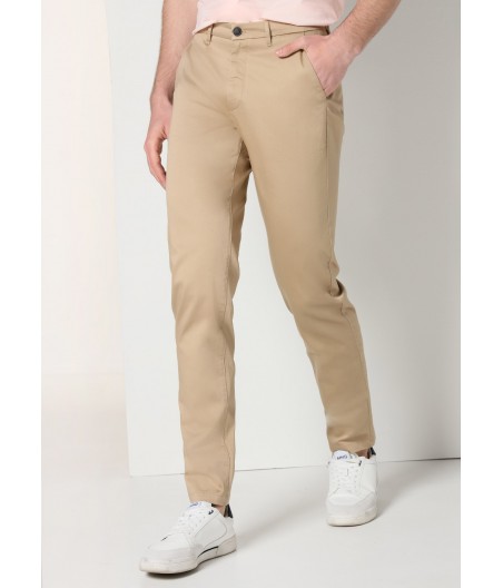 SIX VALVES - Pantalon chino | Taille haute - Slim | Taille en pouces
