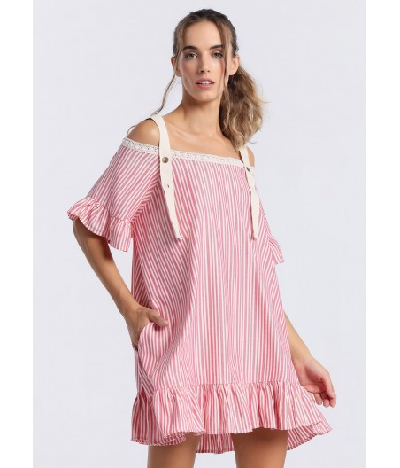 LOIS JEANS - Striped short dress
