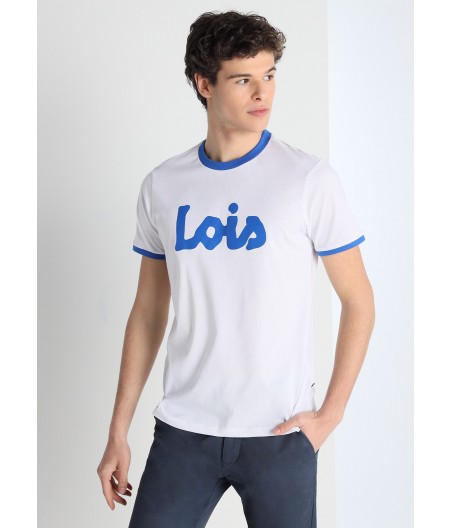 LOIS JEANS - Kurzarm-T-Shirt mit farbigem Logo