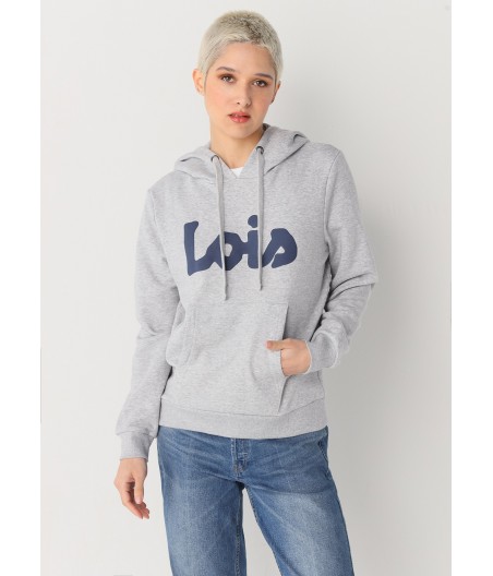 LOIS JEANS - Sudadera con capucha logo Lois
