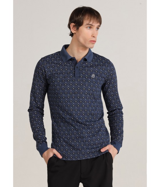 BENDORFF - Polo mini pattern print long sleeves