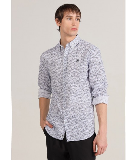 BENDORFF - Camisa manga larga popelín con miniprint