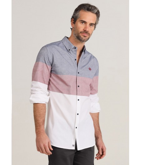 BENDORFF - Camisa de manga larga oxford con franjas