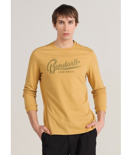 BENDORFF - Camiseta manga larga bordada en relieve