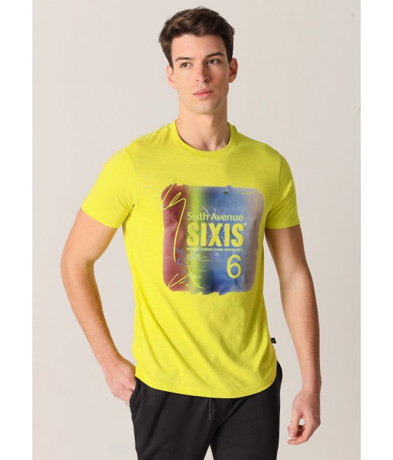 SIX VALVES - Camiseta de manga corta estampado degradado 