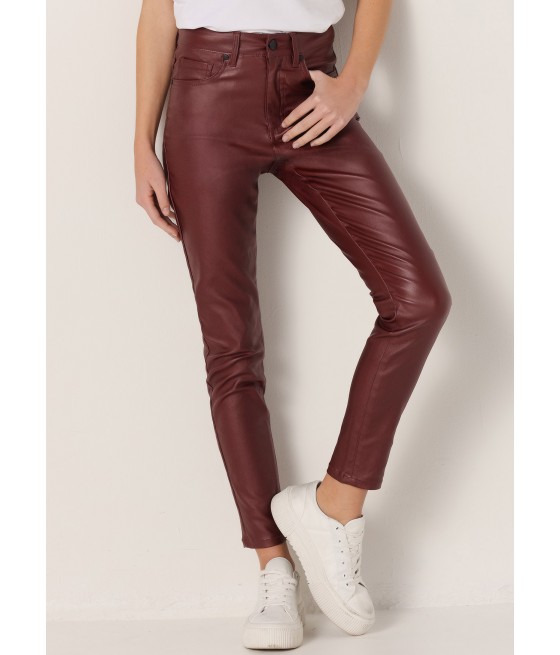 V&LUCCHINO - Chino-Hose mit hoher Taille | Skinny - Mittlere Taille - Mittlere Passform