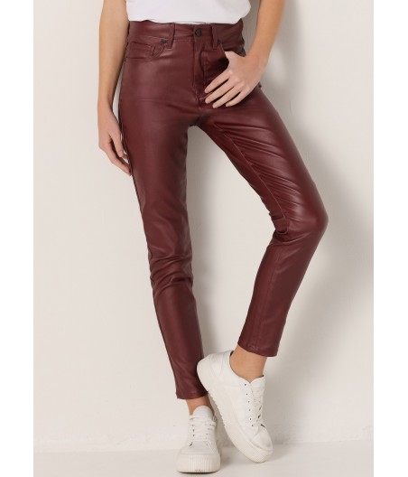 V&LUCCHINO - Pantalon Couleur Taille Moyenne Coupe Skinny