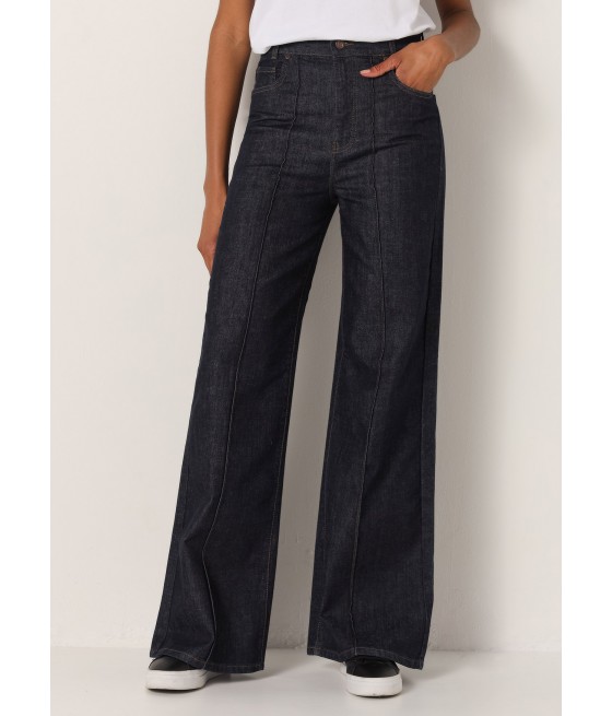 V&LUCCHINO - Jeans hohe Taille | Weites Bein - Weites Bein - Langes Bein