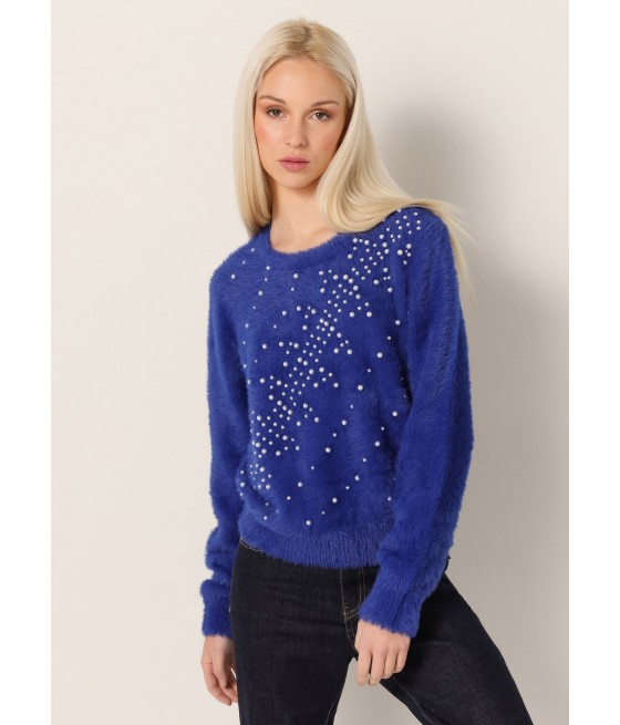 V&LUCCHINO - Pullover Pearled knit Crewneck