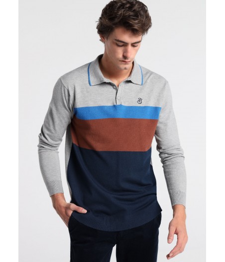 BENDORFF - Polo à rayures en tricot - Polo à manches courtes
