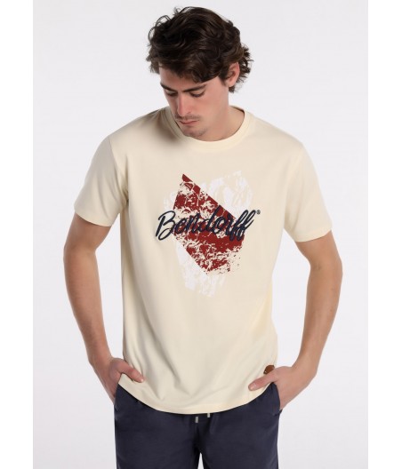 BENDORFF - Camiseta de manga corta y cuello caja