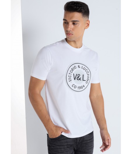 V&LUCCHINO - T-shirt short sleeve Puff logo