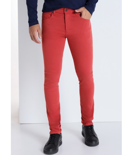 V&LUCCHINO - Pantalon color cintura media| Slim - Tiro medio