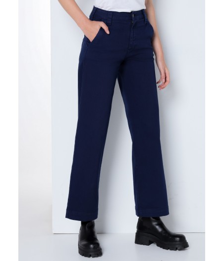 CIMARRON - OLIVIA LILOU -Pant Chino |Medium Waist- Straight Wide leg | Size in Inches