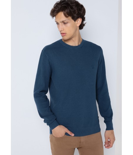 SIX VALVES - Einfacher Pullover mit Boxkragen