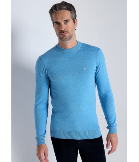 BENDORFF - Basic-Pullover mit blauem Stehkragen