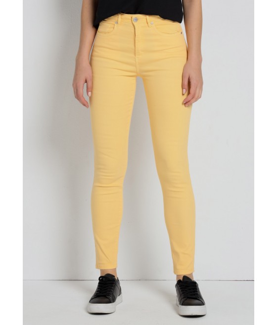 V&LUCCHINO - Pantalon Color | Caja Media - High Waist Skinny | Tallaje en Pulgadas