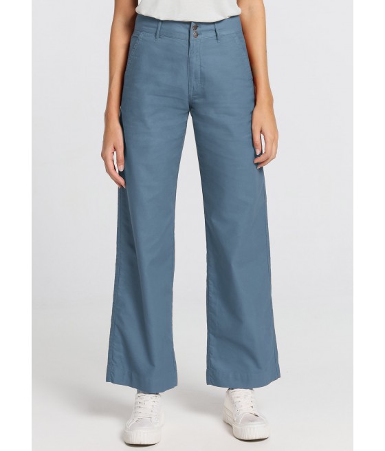 CIMARRON - Chino Trousers - High Rise - Straight Wide leg | Size in Inches