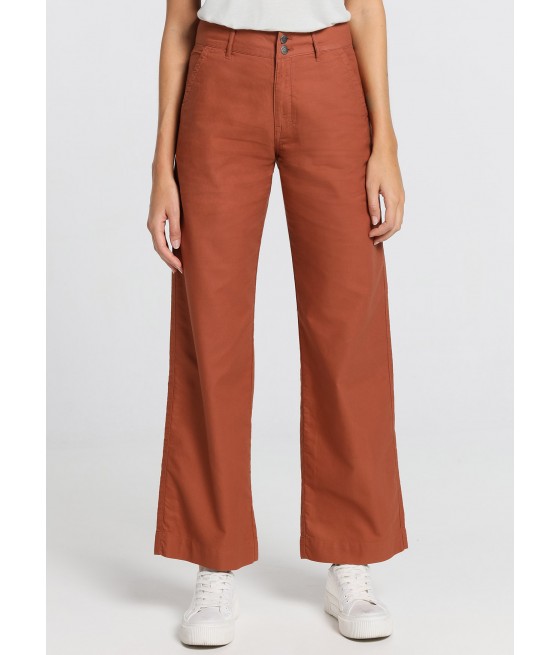 CIMARRON - Olivia-Ariane Chinos | High Rise- Straight Wide Leg | Size in Inches