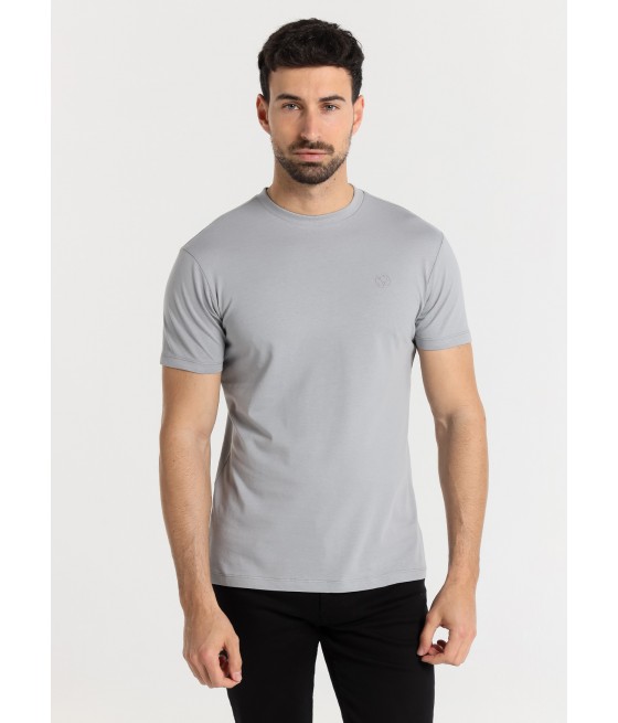 SIX VALVES - Camiseta de manga corta basica con cuello redondo