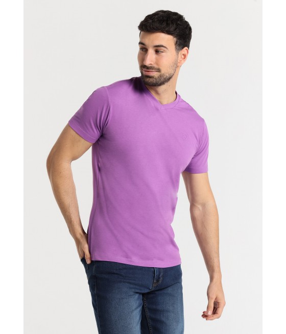 SIX VALVES - T-shirt basique manches courtes V-Neck