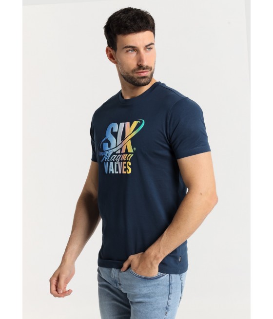 SIX VALVES - Camiseta de manga corta print color degradado