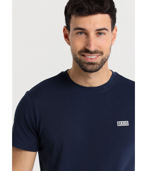 SIX VALVES - Camiseta de manga corta basica tejido pique