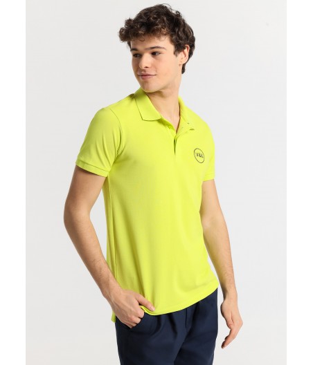 V&LUCCHINO - Polo Short Sleeve Basic hidden buttons at placket