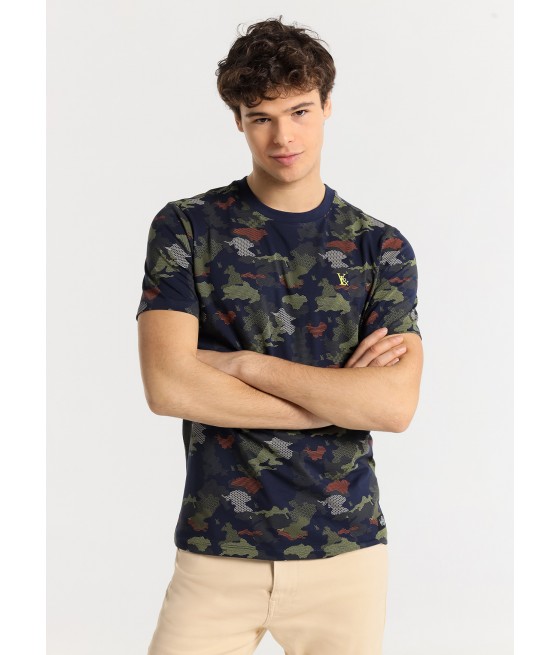 V&LUCCHINO - T-shirt manche courte All-Over Imprimé camouflage