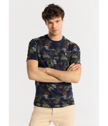 V&LUCCHINO - T-shirt manche courte All-Over Imprimé camouflage