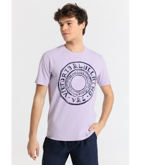 V&LUCCHINO - T-shirt manche courte Logo Graphique Charbon 
