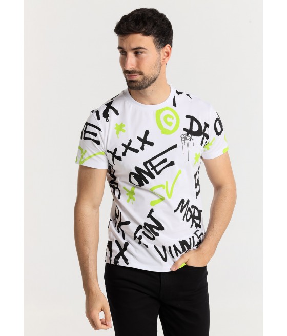 SIX VALVES - Bedrucktes Kurzarm-T-Shirt mit Rundhalsausschnitt