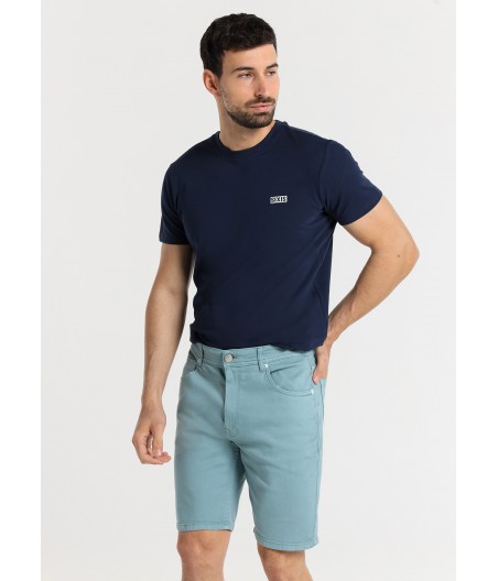 SIX VALVES - Bermuda Jean Coupe Slim - Taille Moyenne |Tailles en pouces