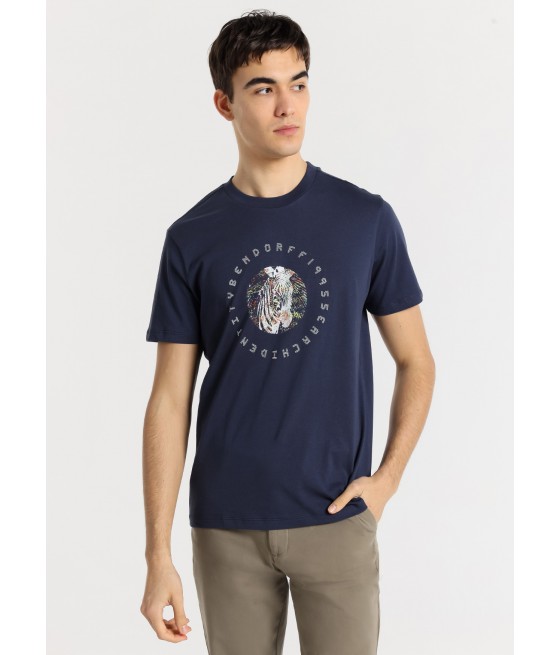 BENDORFF - Camiseta de manga corta con grafica de cebra