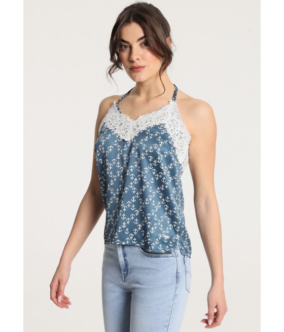 V&LUCCHINO - Top Lace all-over print with straps