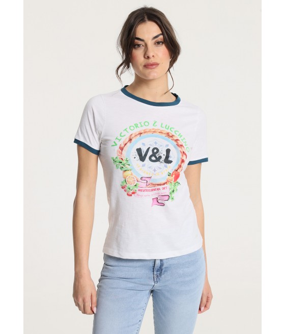 V&LUCCHINO - T-shirt Short Sleeve mediterranean Graphic