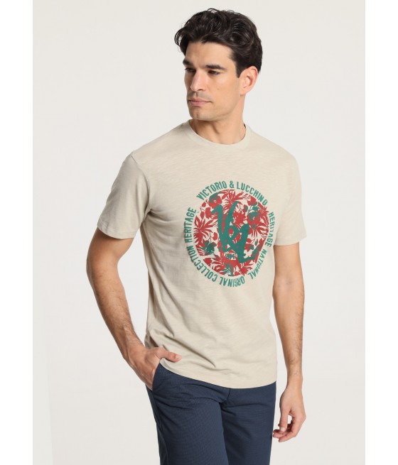 V&LUCCHINO - T-shirt manche courte Graphique Circulaire au devant